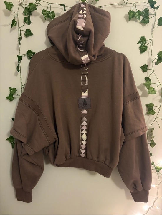 FP Movement by Free People Tops - FP Movement Mauve Cropped Boho Hoodie Size S